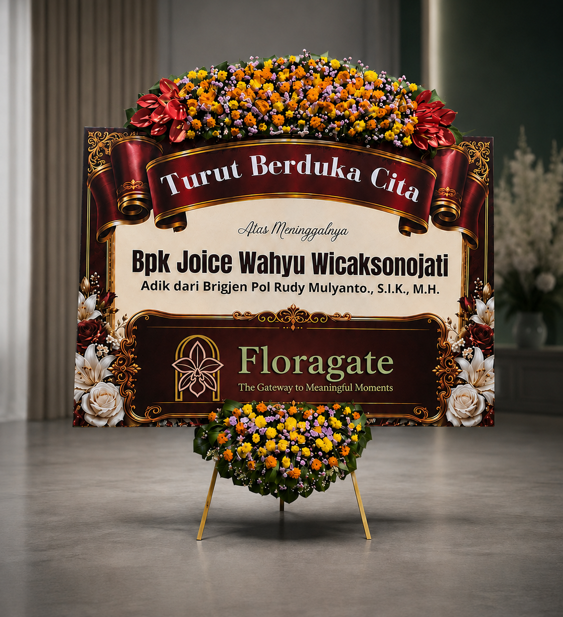 Foto Bunga Papan Duka Cita Malang 001 Florist Malang